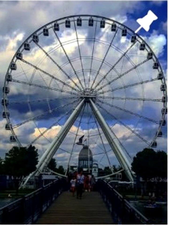 Observation wheel at dusk