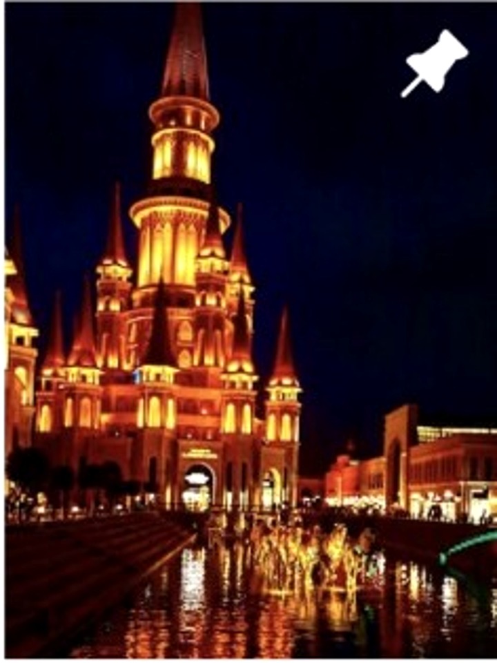 Illuminated architecture at night